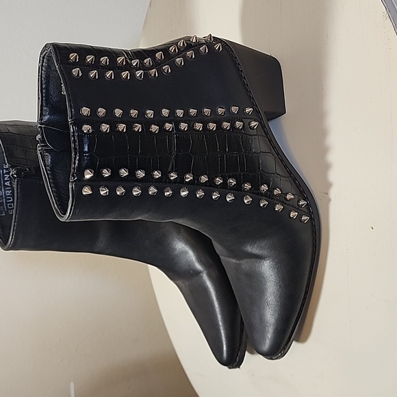 La Bottine Souriante spiked pointed toe ankle black boots size 38 - Picture 3 of 11